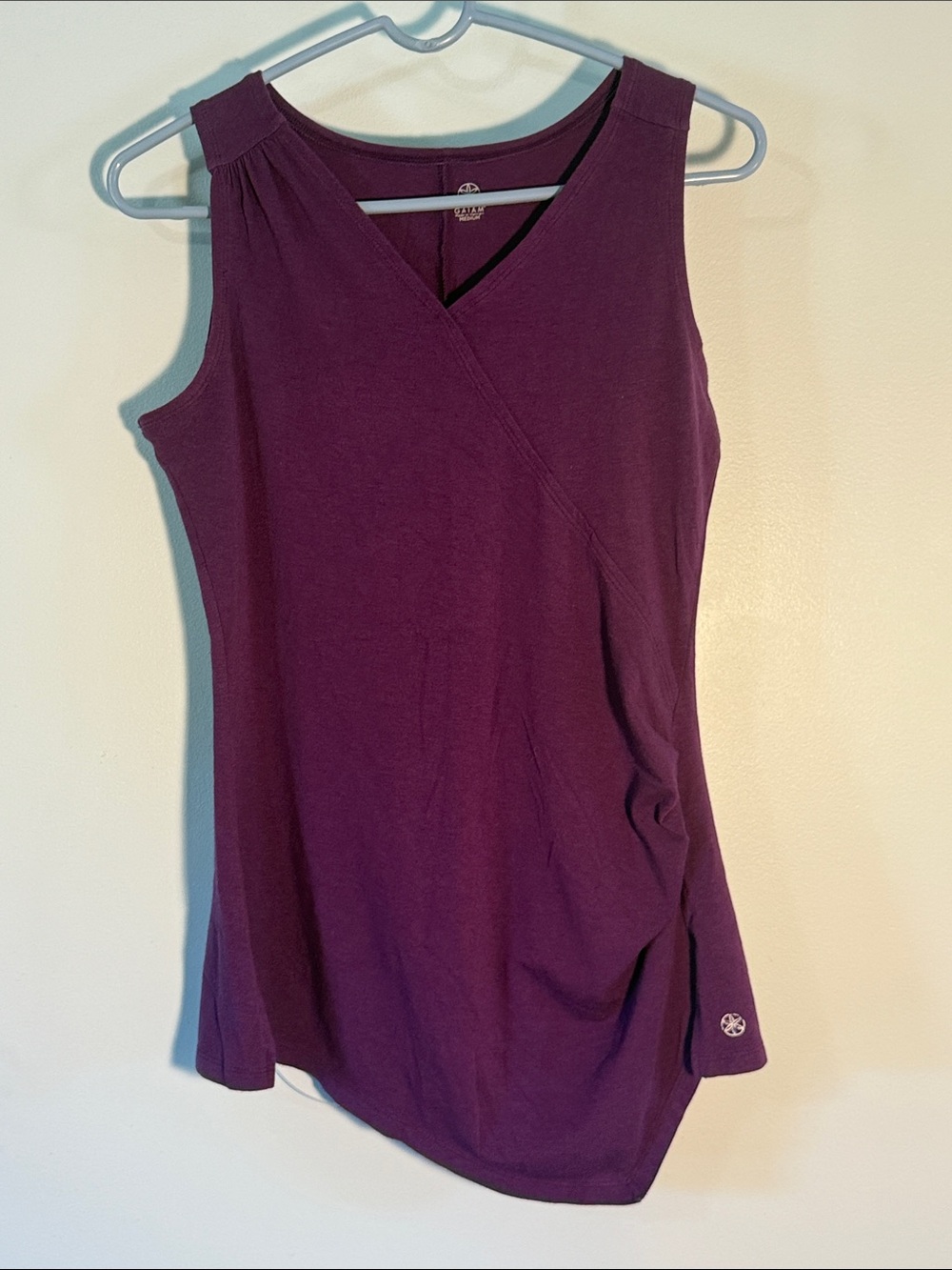 Women's Purple Sleeveless Wrap-Style Tank Top